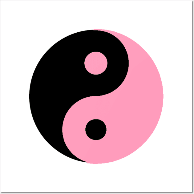 Yin Yang in black and pink Wall Art by NovaOven